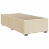 vidaXL Boxspringbett mit Matratze Creme 90x200 cm Stoff