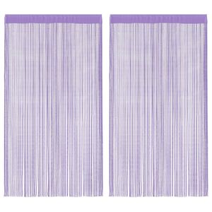 vidaXL Fadenvorh&auml;nge 2 Stk. Lila 100x250 cm
