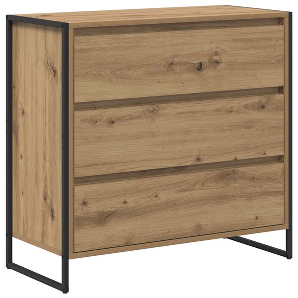 vidaXL Sideboard Kunsthandwerk Eiche 79 x 36 x 75.5 cm Holzwerkstoff