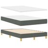 vidaXL LED Boxspringbett mit Matratze Dunkelgrau 120 x 200 cm Stoff