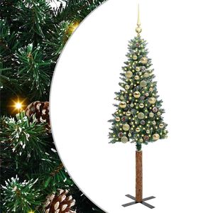 vidaXL Schlanker Weihnachtsbaum Gr&uuml;n 150 cm