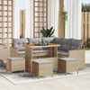 vidaXL Gartensofa-set 9 pcs Beige Poly-Rattan