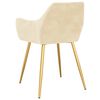 vidaXL Esszimmerst&uuml;hle 2 Stk. Creme Samt