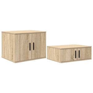 vidaXL Aufbewahrungsschrank 2 stk. Sonoma-Eiche 127 x 41 x 40 cm