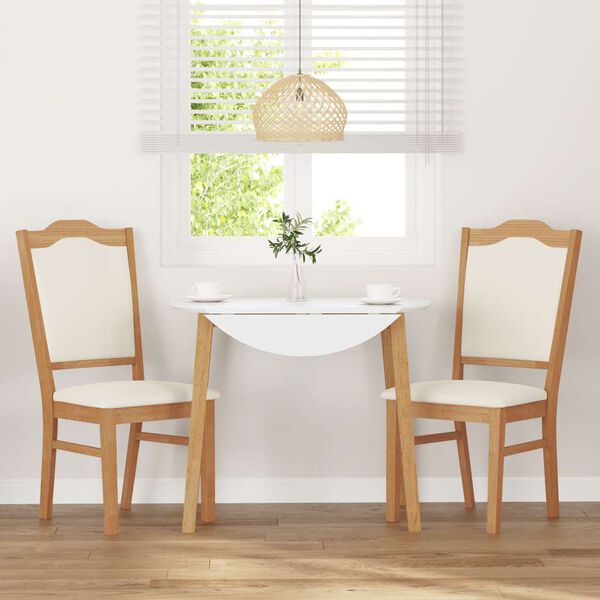 vidaXL Esszimmerstühle mit Kissen 2 Stk. Massivholz Gummibaum