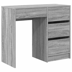 vidaXL Schreibtisch Graues Sonoma 90 x 37,5 x 75 cm Holzwerkstoff