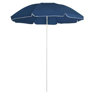 vidaXL Sonnenschirm mit Stahlmast Blau 180 cm