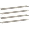 vidaXL Wandregale 4 Stk. Betongrau 100x9x3 cm