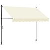 vidaXL Markise Einziehbar Creme 300x150 cm Stoff und Stahl