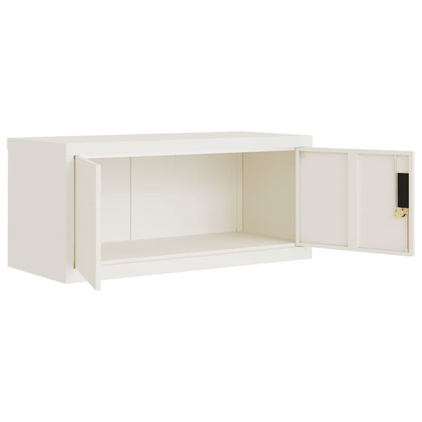 vidaXL Aktenschrank Wei&szlig; 90x40x40 cm Stahl