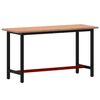 vidaXL Werkbank 150x55x81,5 cm Massivholz Buche und Metall