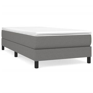 vidaXL Boxspringbettgestell Dunkelgrau 90x200 cm Stoff