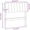 vidaXL Gepolstertes Kopfteil Hellgrau 80 cm Massives Kiefernholz