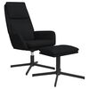 vidaXL Relaxsessel mit Hocker Schwarz Samt