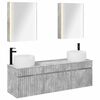 vidaXL Badezimmerschrank-Set 5 stk. Betongrau Holzwerkstoff