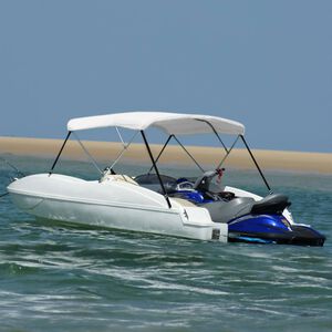 vidaXL 3-Bow Bimini Top Wei&szlig; 183x160x137 cm