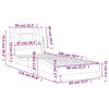 vidaXL Bettgestell "Viana" ohne Matratze Wei&szlig; 80x200 cm Kunstleder