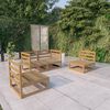 vidaXL 4-tlg. Garten-Lounge-Set Honigbraun Massivholz Kiefer