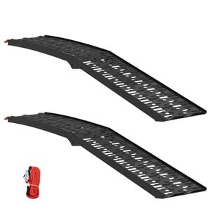 vidaXL Zusammenklappbare Motorradrampe 340 kg pro Rampe 2 stk. Schwarz