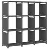 vidaXL W&uuml;rfelregal mit 9 F&auml;chern Grau 103x30x107,5 cm Stoff