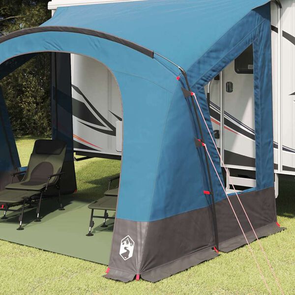 vidaXL Caravan Zelt f&uuml;r 3 Personen mit Dach Blau 252 x 245 x 245 cm