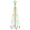 vidaXL LED-Weihnachtsbaum mit Erdn&auml;geln Mehrfarbig 108 LEDs 180 cm