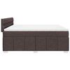 vidaXL Boxspringbett mit Matratze Dunkelbraun 200x200 cm Stoff