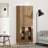vidaXL Highboard 2 pcs Altholz Engineered Wood und Glas