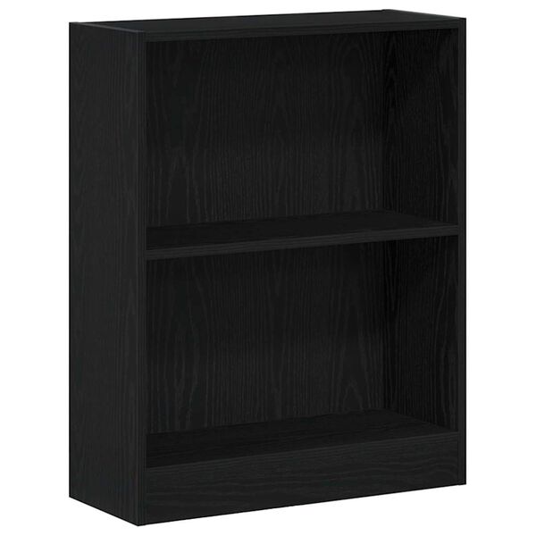 vidaXL B&uuml;cherregal Schwarz Eichen-Optik 60 x 24 x 76 cm Holzwerkstoff