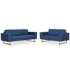 vidaXL 2-tlg. Sofagarnitur Stoff Blau