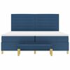 vidaXL Boxspringbett mit Matratze mit Kopfteil Blau 200 x 200 cm Stoff