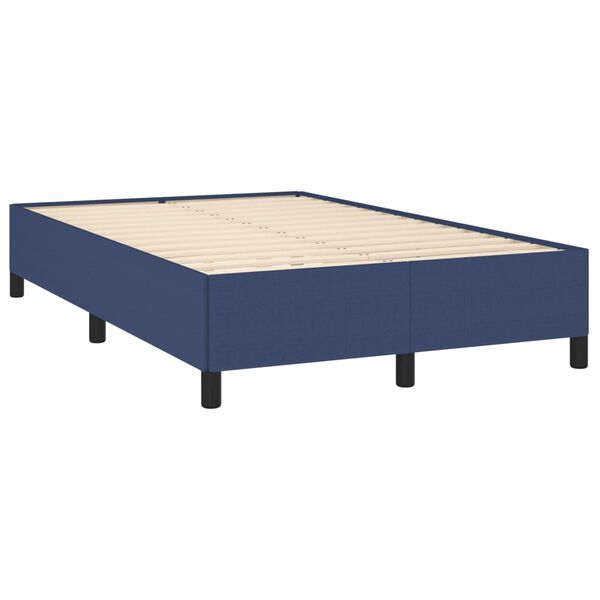 vidaXL Bettgestell ohne Matratze Blau 120x190 cm Stoff