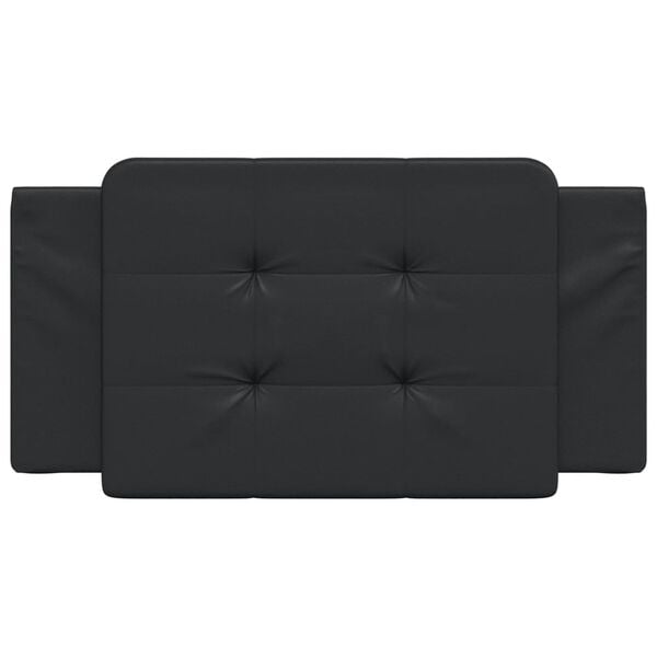 vidaXL Kopfteilkissen "Zadar" Schwarz 100 cm Kunstleder