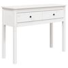 vidaXL Konsolentisch Wei&szlig; 100x35x75 cm Massivholz Kiefer