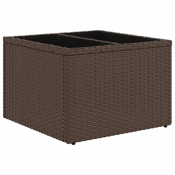 vidaXL 8-teiliges Gartensofa-Set mit Kissen, braun, Polyrattan