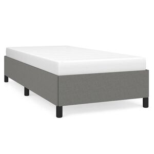 vidaXL Bettgestell ohne Matratze Dunkelgrau 90x200 cm Stoff