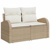 vidaXL Garten-Sofa-Set mit Speicher 6 pcs Beige Poly Rattan