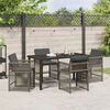 vidaXL Garten Essgruppe 5 pcs Grau Poly-Rattan