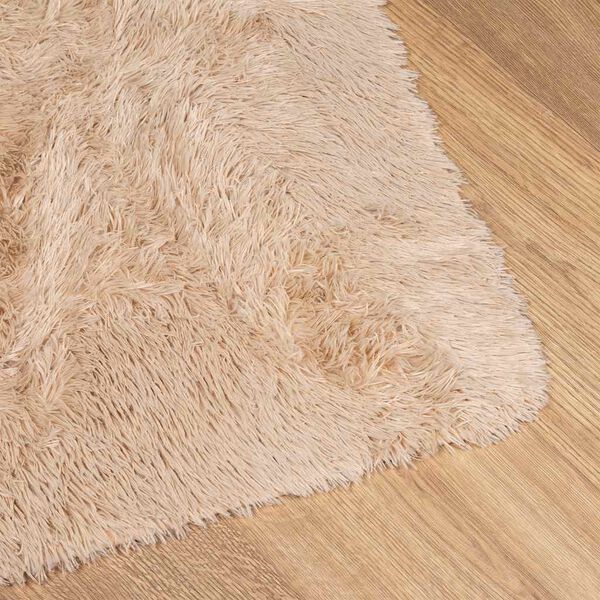 vidaXL Teppich Shaggy Hochflor NAVARRA Beige 130x200 cm Polyester
