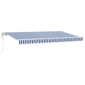 vidaXL Ausziehbare Markise Blau 350 x 200 cm Stoff