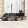 vidaXL Sofa Set mit Kissen 7 pcs Poly-Rattan
