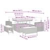 vidaXL Garten-Sofa-Set mit Kissen mit Speicher 8 pcs Schwarz