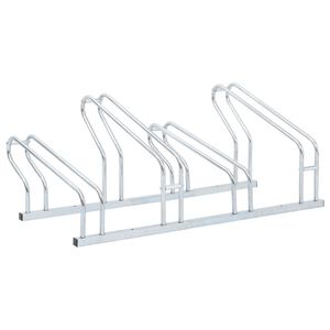vidaXL Fahrradst&auml;nder f&uuml;r 4 Fahrr&auml;der Freistehend Verzinkter Stahl
