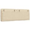 vidaXL Kopfteil-Kissen Creme 140 cm Stoff