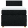 vidaXL Boxspringbett mit Matratze Schwarz Stoff