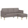 vidaXL Sofa Set 2 pcs Taupe 173 x 131 x 67 cm Stoff