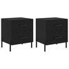 vidaXL Nachttisch 2 Stk. Schwarz Eichen-Optik 40 x 35 x 47,5 cm