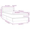vidaXL Boxspringbett mit Matratze Hellgrau 90x210 cm Samt