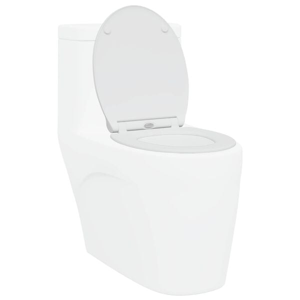 vidaXL Toilettensitz Wei&szlig; 47 x 37,5 x 3,8 cm Duroplast