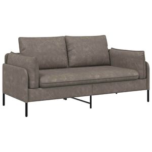 vidaXL 2-Sitzer Sofa Grau 188 x 81 x 89 cm Kunstleder